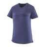 Cap Cool Merino Blend Graphic Shirt - Women's Strata Stripe: Solstice Purple / L