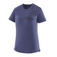 Cap Cool Merino Blend Graphic Shirt - Women's Strata Stripe: Solstice Purple / L
