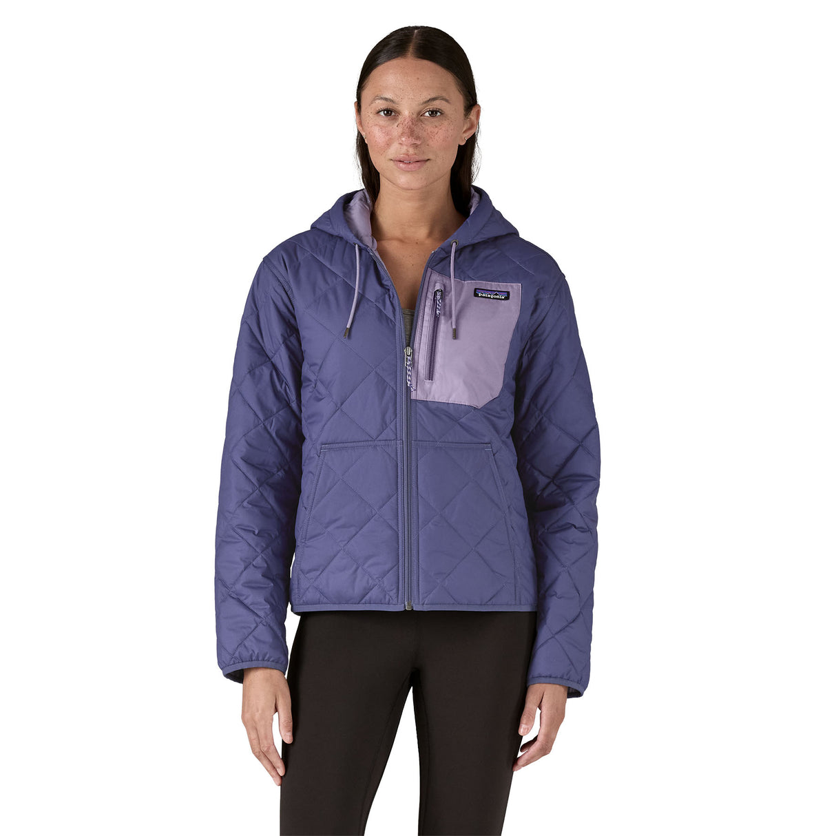 Diamond Quilted Bomber Hoody - Women's Solstice Purple / M