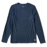 Vuori Long Sleeve Strato Tech Tee - Mens Pool Blue Heather / L