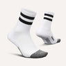 Feetures Elite Light Cushion Mini Crew - Mens White High Top Stripe