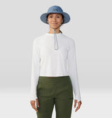 Mountain Hardwear Crater Lake Long Sleeve Crop - Womens Fogbank