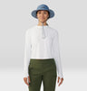 Mountain Hardwear Crater Lake Long Sleeve Crop - Womens Fogbank