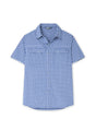 Stio Eddy Shirt Short Sleeve - Mens Cobalt Night Gingham
