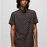Prana Metador Short Sleeve Shirt - Mens Basalt Palm Trees