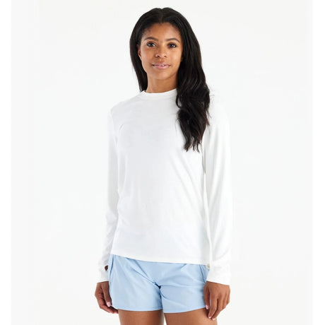 Free Fly Bamboo Shade Long Sleeve II - Womens Bright White / XL