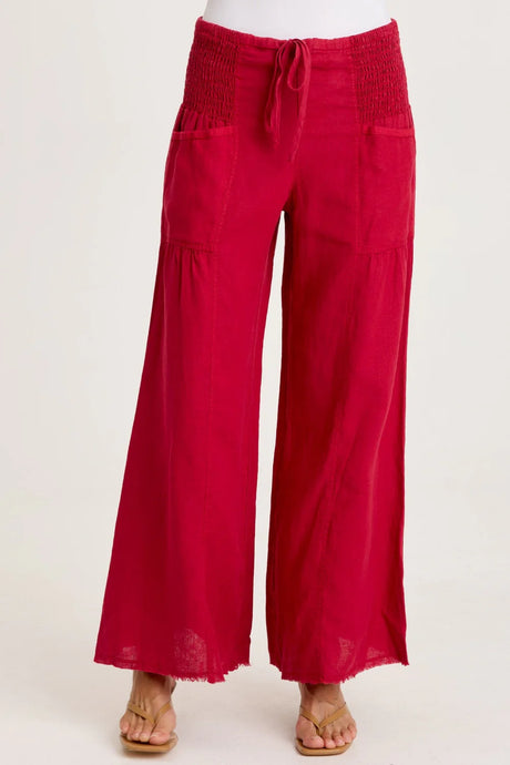 XCVI Colson Wide Leg Pant - Womens Red Garnet