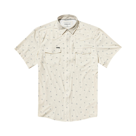 Poncho The Llano - Mens Floral Print on Off-White