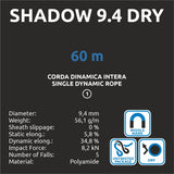 CAMP 9.4mm Shadow Dry Rope