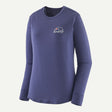 Patagonia Long Sleeve Cap Cool Merino Blend Graphic Shirt - Womens Imagine Moon: olstice Purple / S