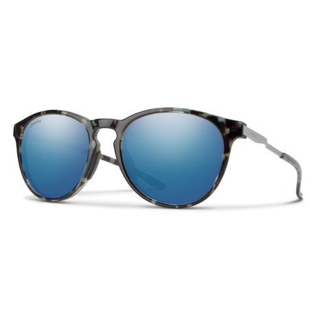 Smith Wander Sky Tortoise/Silver | ChromaPop Polarized Blue Mirror