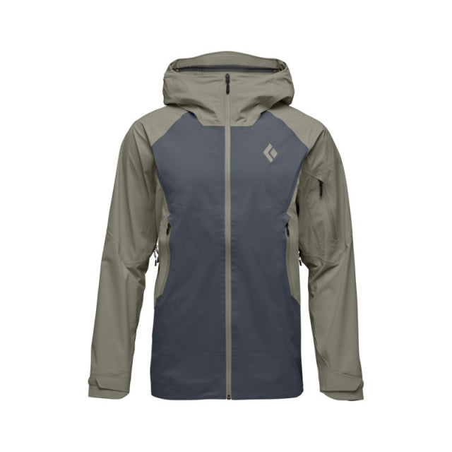Black Diamond Recon Light Stretch Shell Jacket - Mens Pine Smoke-Carbon / L
