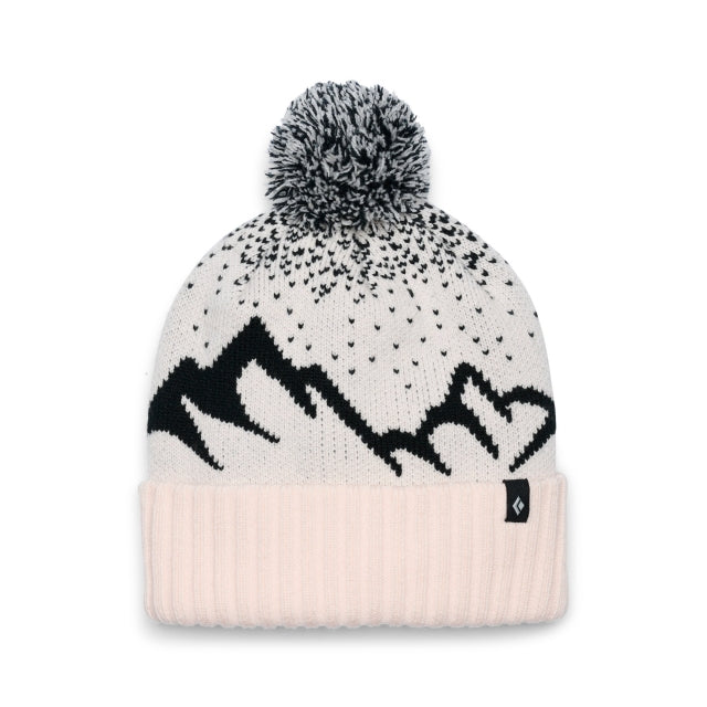 Black Diamond Tom Pom Beanie Off White-Black