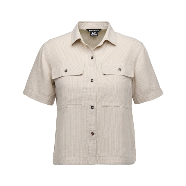 Black Diamond Scenic Route Short Sleeve Shirt - Womens Moonstone-Chalk