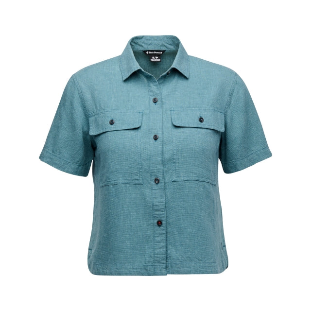 Black Diamond Scenic Route Short Sleeve Shirt - Womens Creek Blue-Glacier