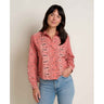 Toad & Co. Arroyo Twill Boxy Long Sleeve Shirt - Womens Dusty Cedar Bandana Print