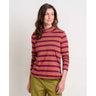 Toad & Co. Maisey Long Sleeve T-Neck - Womens BOYSENBERRY STRIPE / XL