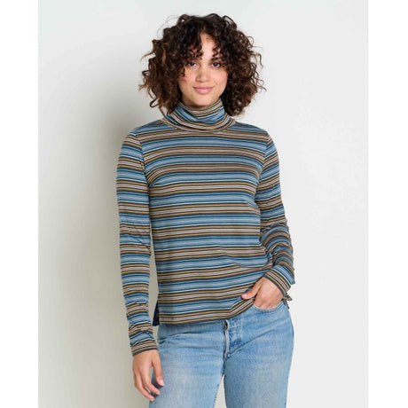 Toad & Co. Maisey Long Sleeve T-Neck - Womens NORTH SHORE STRIPE / XL