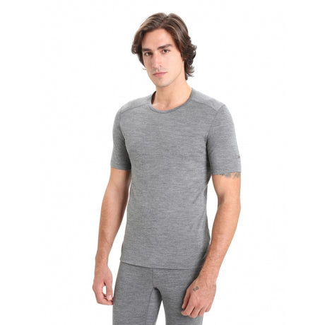 Icebreaker Merino 200 Oasis Short Sleeve Crew - Mens Gritstone Heather / XS