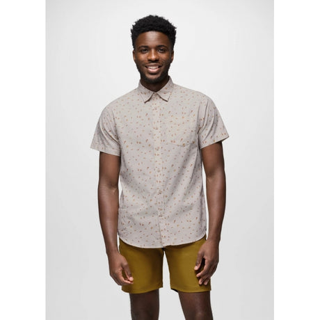 Prana Tinline Shirt - Mens Almond Brushstroke / S