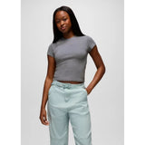 Prana Lotus Short Sleeve Tee - Womens Heather Grey