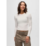 Prana Lotus Long Sleeve Tee - Womens Soft White