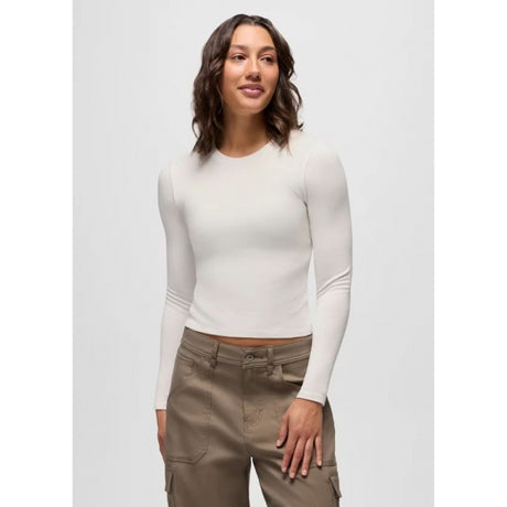 Prana Lotus Long Sleeve Tee - Womens Soft White