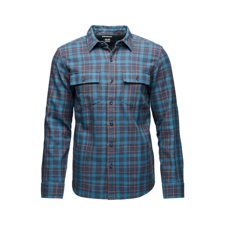 Black Diamond Project Twill Long Sleeve Shirt - Mens Charcoal-Moab Brown / L