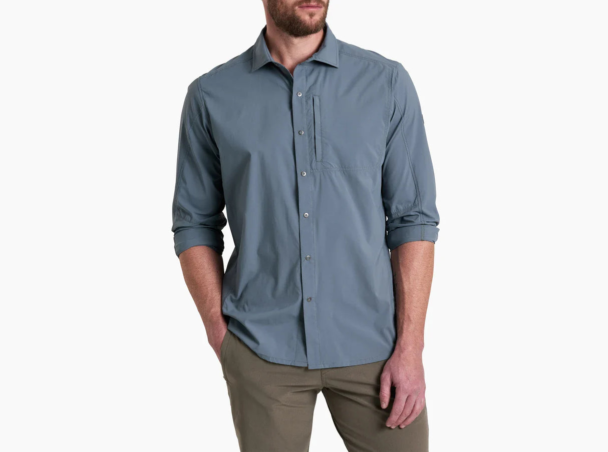 Kuhl Driftr Long Sleeve - Mens Charcoal Blue