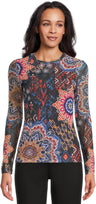 Johnny Was Natalie Long Sleeve Mesh Tee - Womens Padma