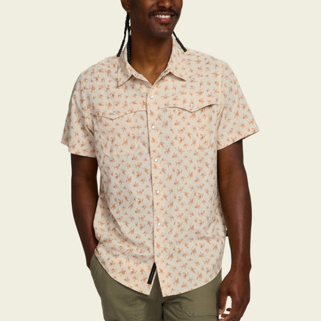 Howler Brothers Open Country Tech Shirt - Mens Rancher Floral: Sand / S