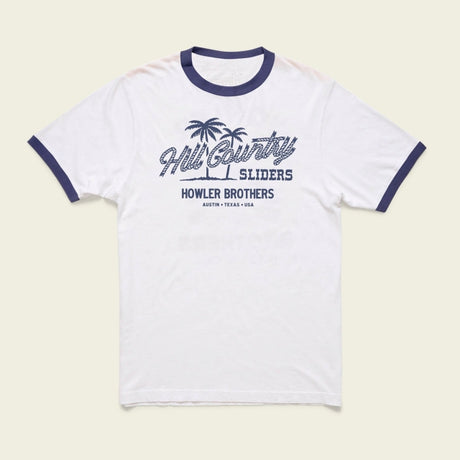 Howler Brothers Cotton Ringer Tee - Mens Hill Country Beach Sliders: Vintage White