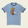 Howler Brothers Cotton Ringer Tee - Mens El Monito Smurfs: Light Blue Heather