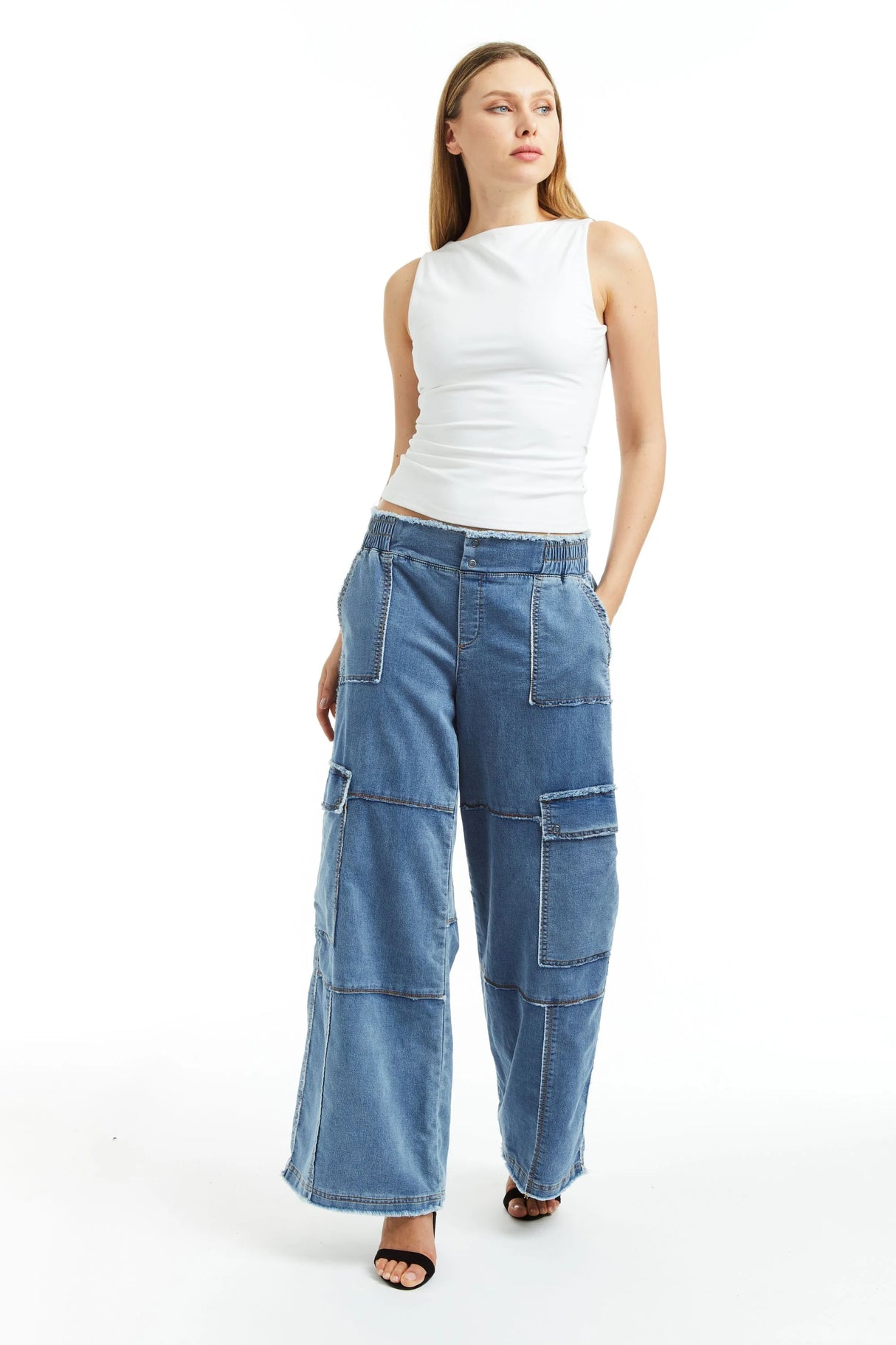 Tractr Midrise Cargo Lounge Pant - Womens