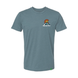Wild Tribute Colorado 14ers Tee-Neptune Logo Heather Slate Blue