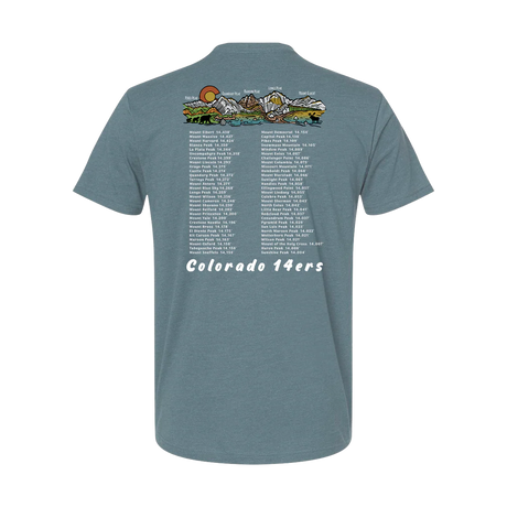 Wild Tribute Colorado 14ers Tee-Neptune Logo