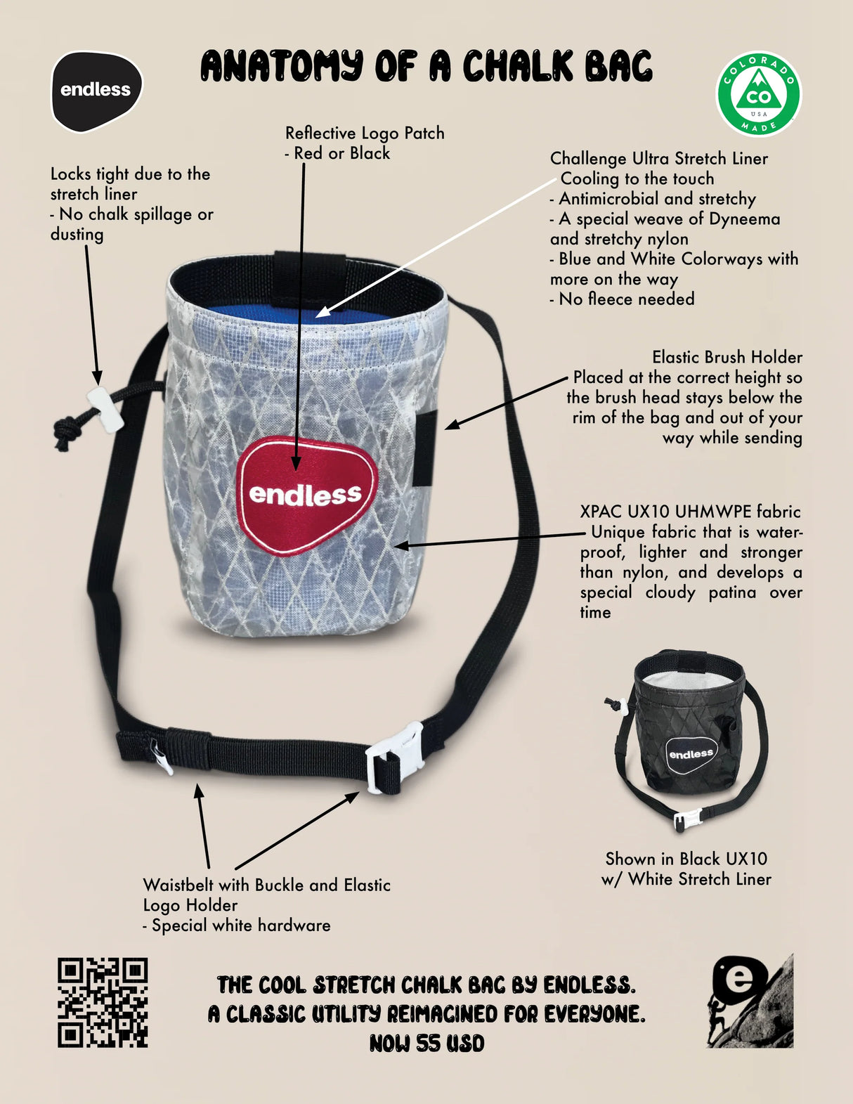 Endless Climbing Endless - Cool Stretch Chalkbag