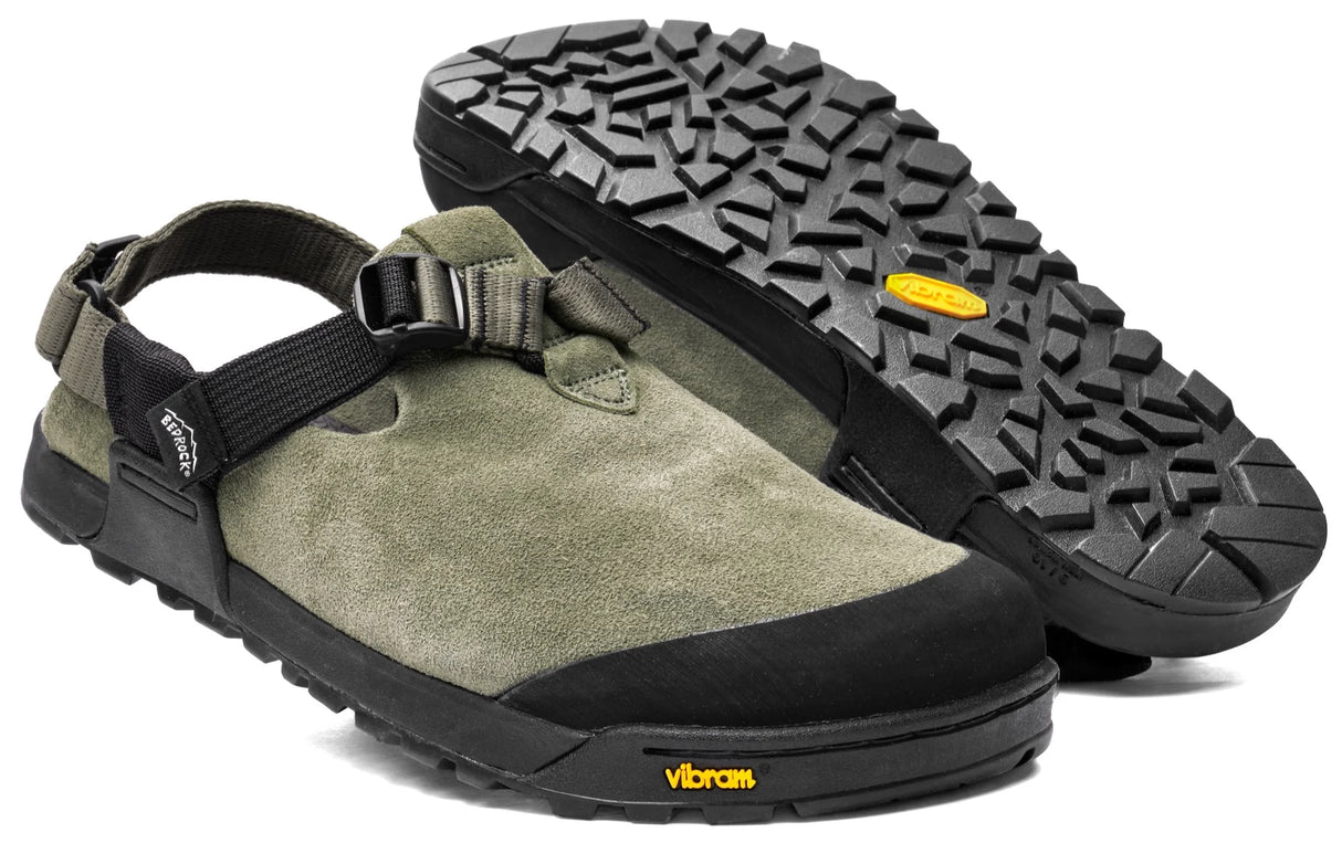 Bedrock Sandals Mountain Clog Leather Suede Sagebrush / 10