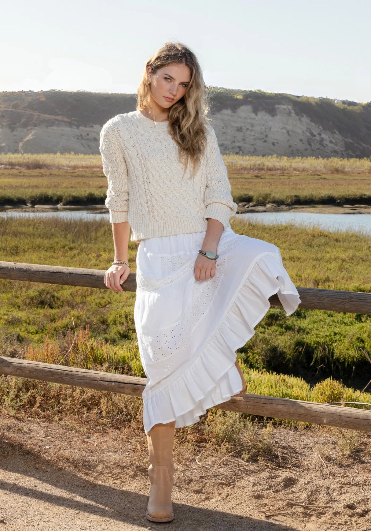 Dylan Charlotte Cable Crew - Womens