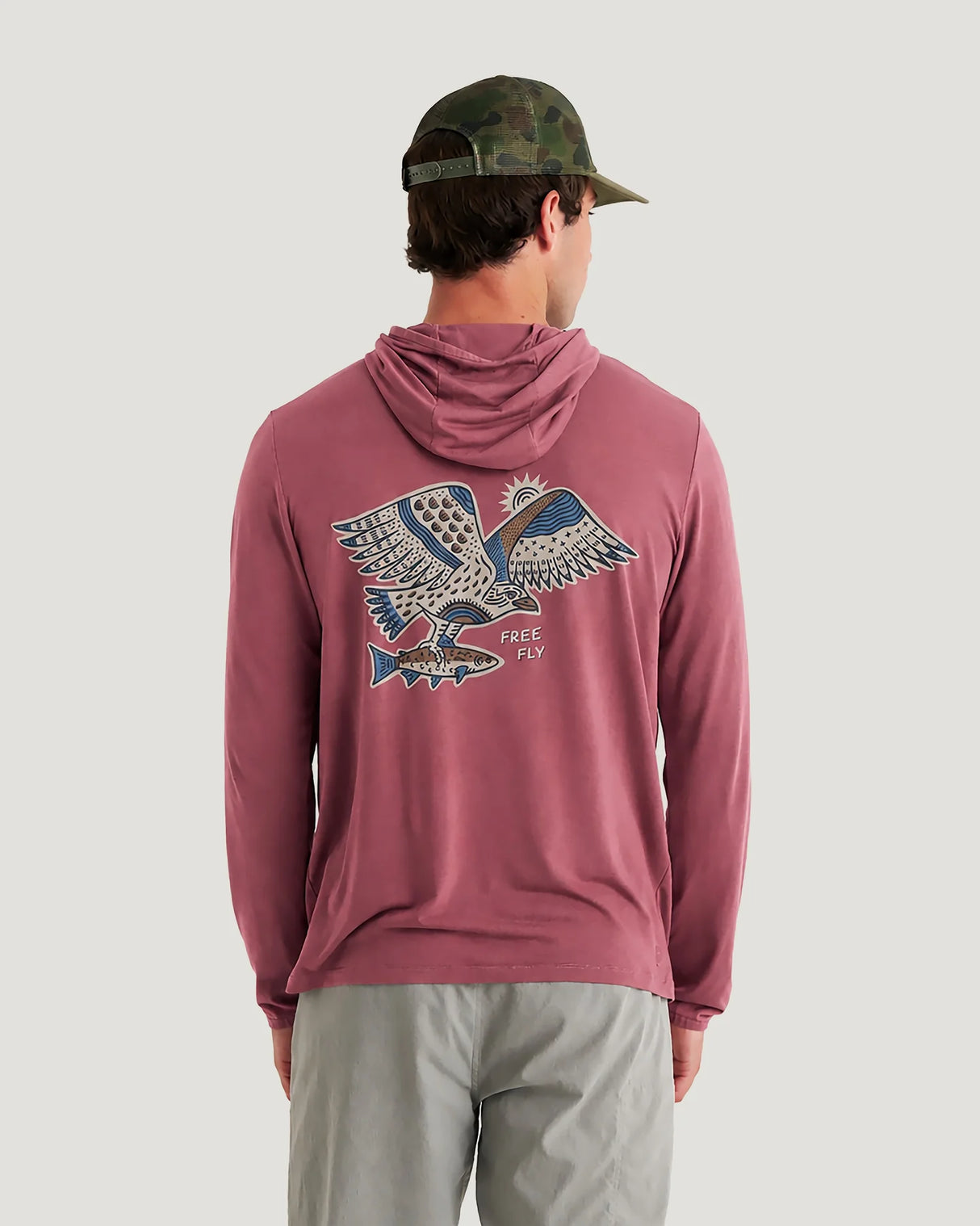 Bamboo Lightweight Graphic Hoodie - Osprey Catch - Men's