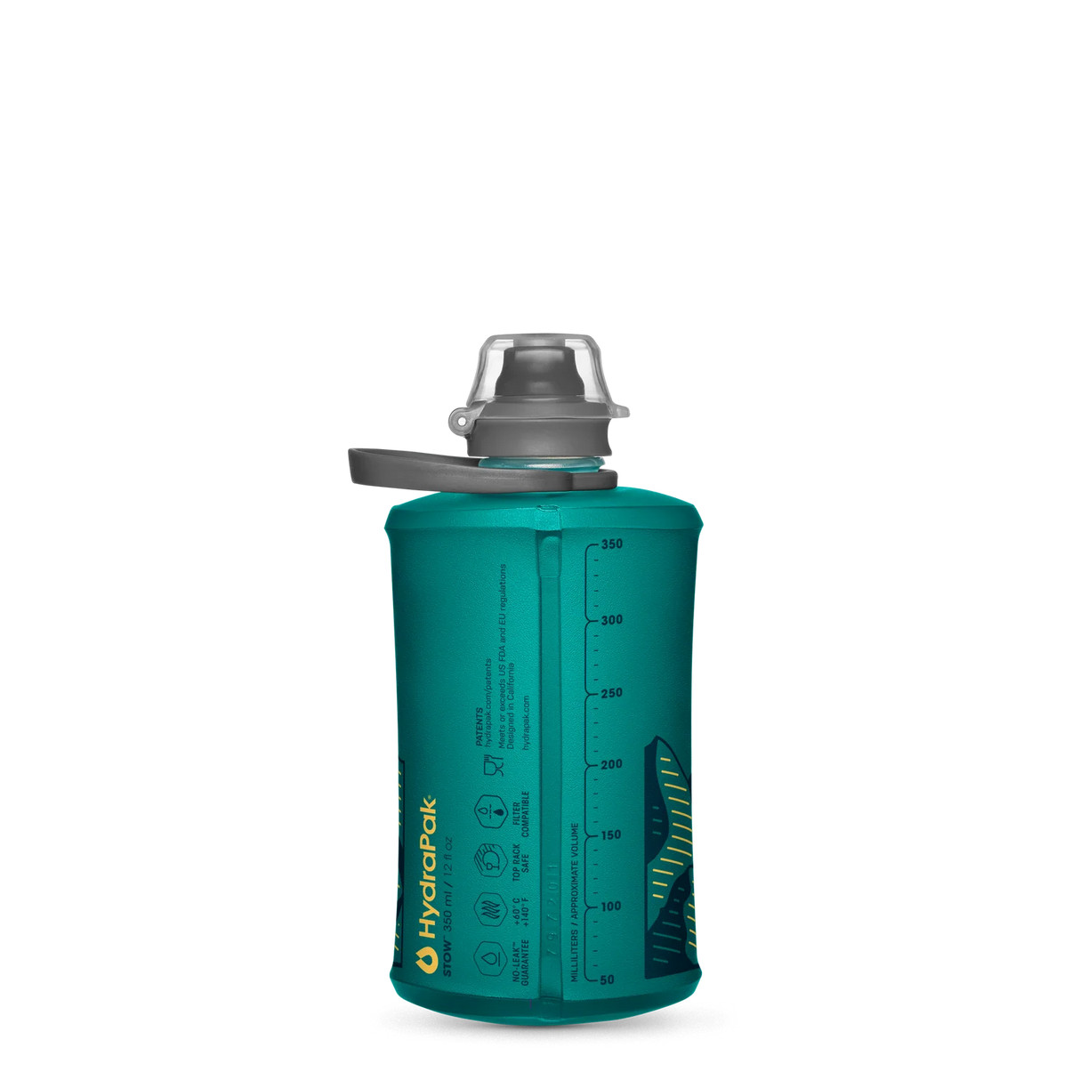 Hydrapak Stow 350ml Protect Our Winters Glacier Blue