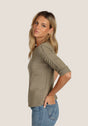 Dylan Julia Knit Shirt - Womens ight Olive / L