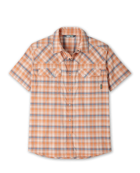 Stio Eddy Shirt Short Sleeve - Mens Bonfire Plaid