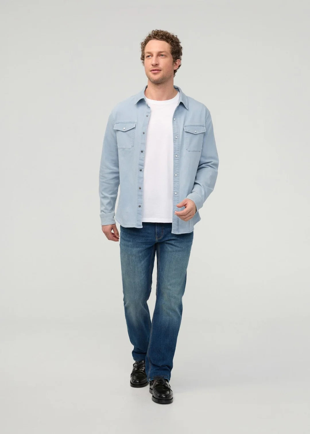 Duer Performance Denim Lite Two-Pocket Shirt - Mens