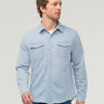 Duer Performance Denim Lite Two-Pocket Shirt - Mens Dune Blue