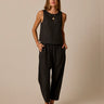 Carve Designs Freya Linen Pant - Womens Black Chambray