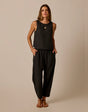 Carve Designs Freya Linen Pant - Womens Black Chambray