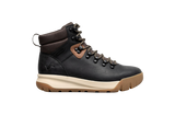 Women's hiking boot in brown and black leather. Inside view