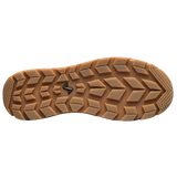 Women's Hiking Boots in black and brown leather, bottom view