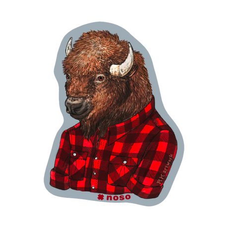 NOSO Patches Bison Buffalo Plaid